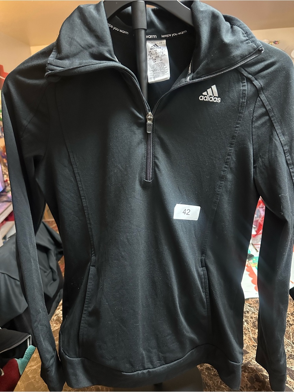 Adidas Black Half-Zip Training Top
